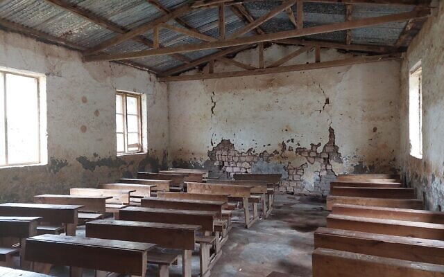 A school in Malindi, Tanzania, before renovation began with the help of Afrikan. (Courtesy of Afrikan)